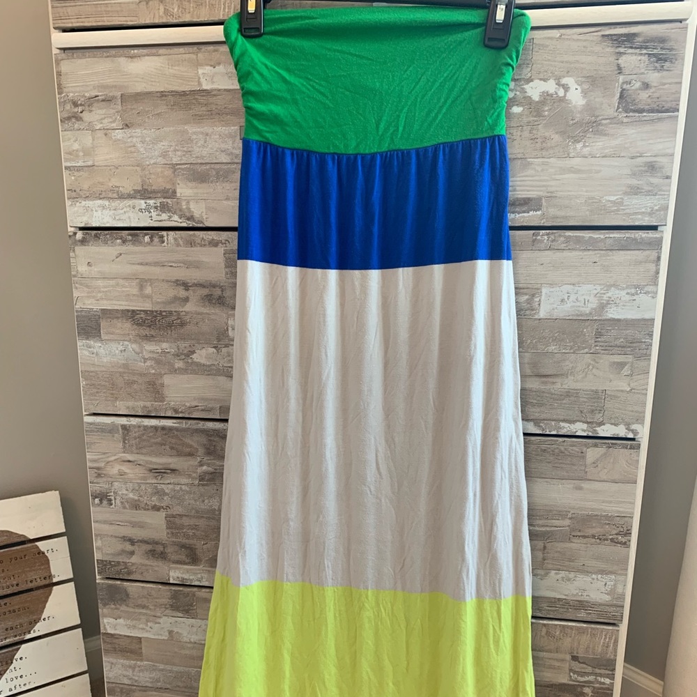Strapless maxi dress